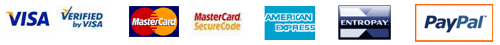 Visa, Mastercard, American Express, Entropay, Paypal.